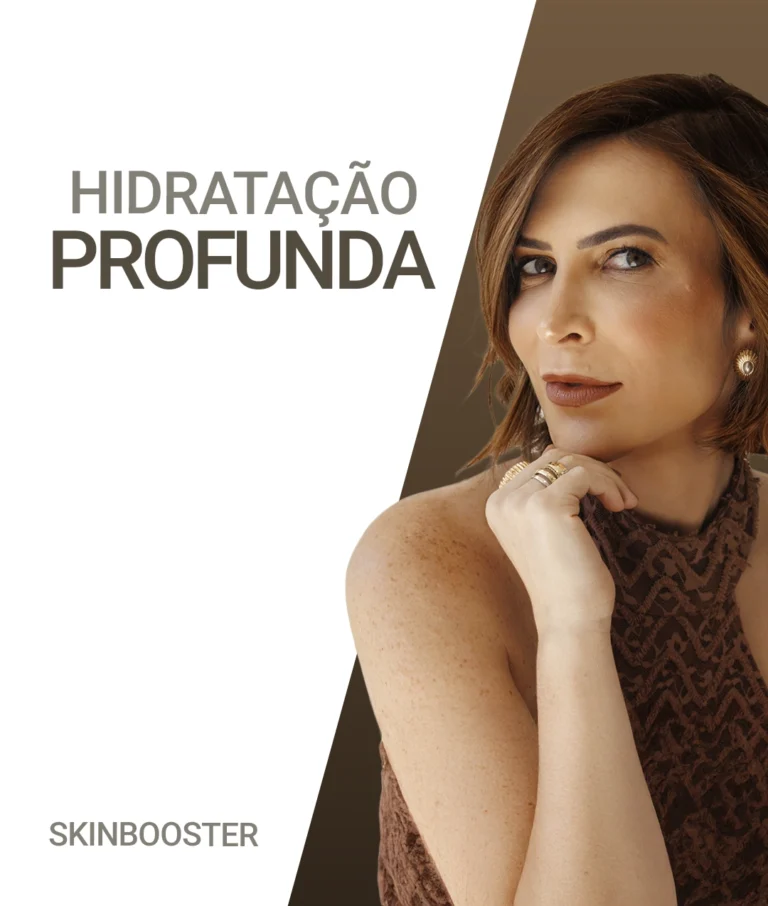 Antes e depois do tratamento com Skinbooster em jundia clinica dra juliana beani